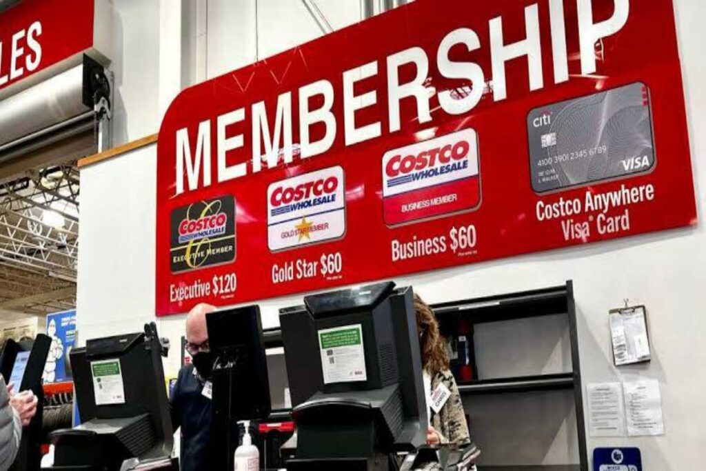 A picture of Costco membership prices