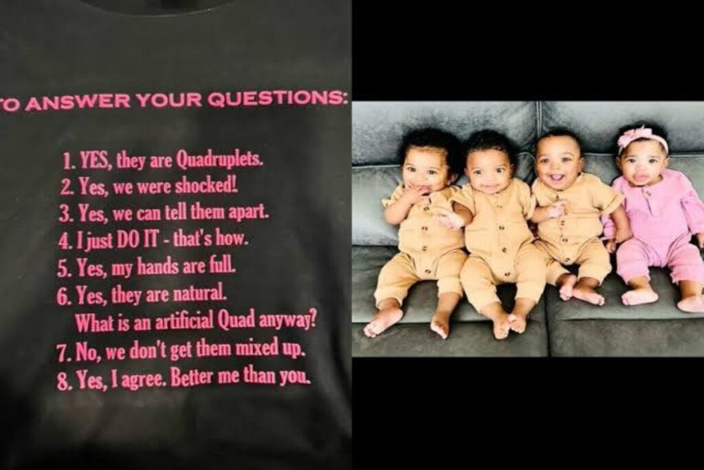 A Quadruplets mom viral T-shirt