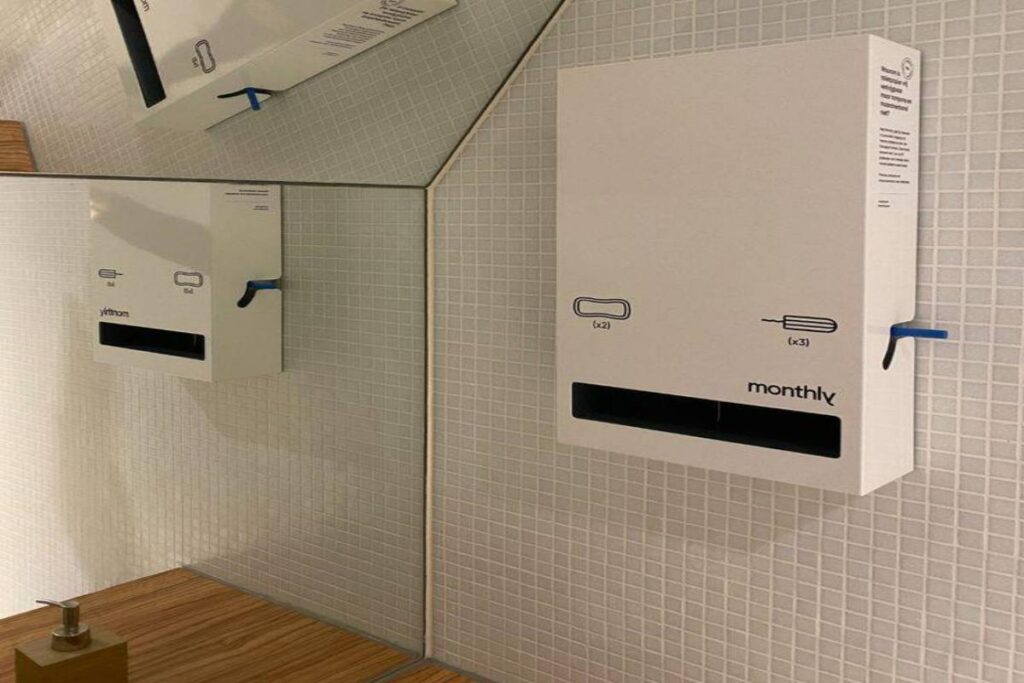 A picture of tampon dispenser