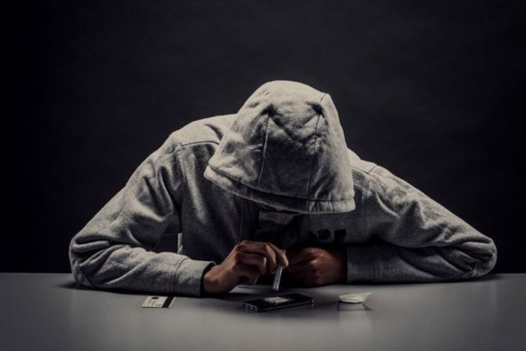 A Boy Sniffing Hard Drug