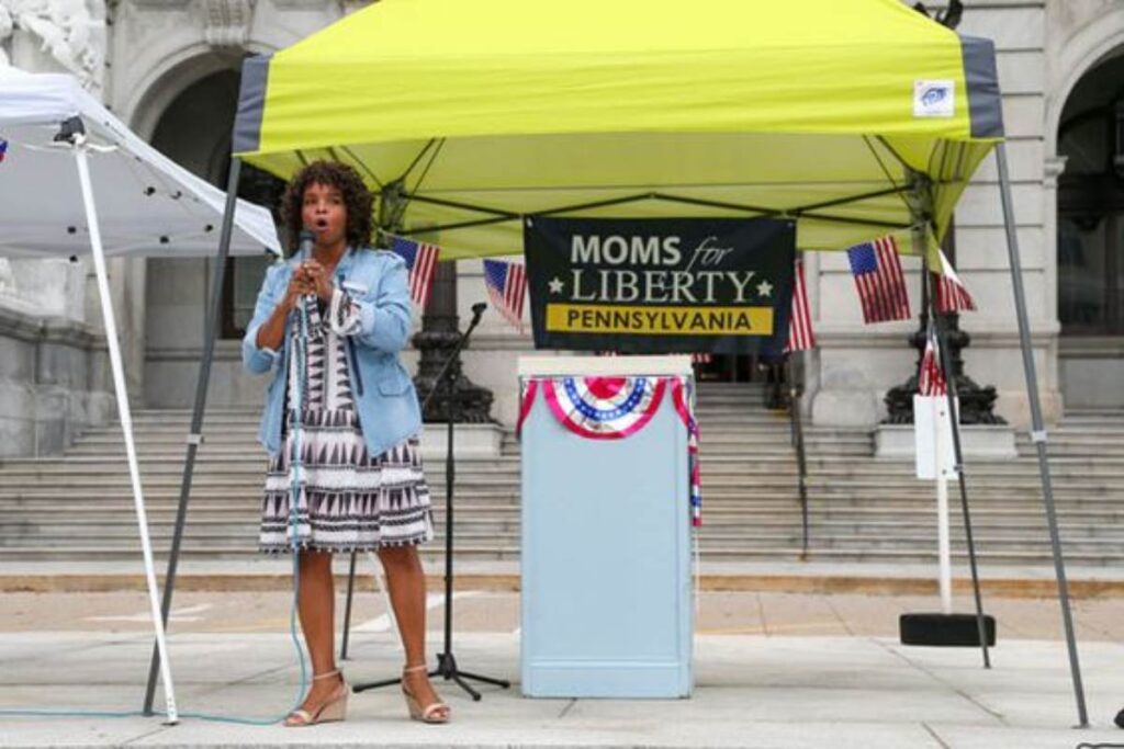 A picture of Moms for Liberty members