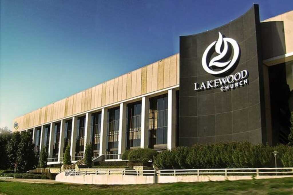 A picture of Lakewood Church, where a female shooter attacked