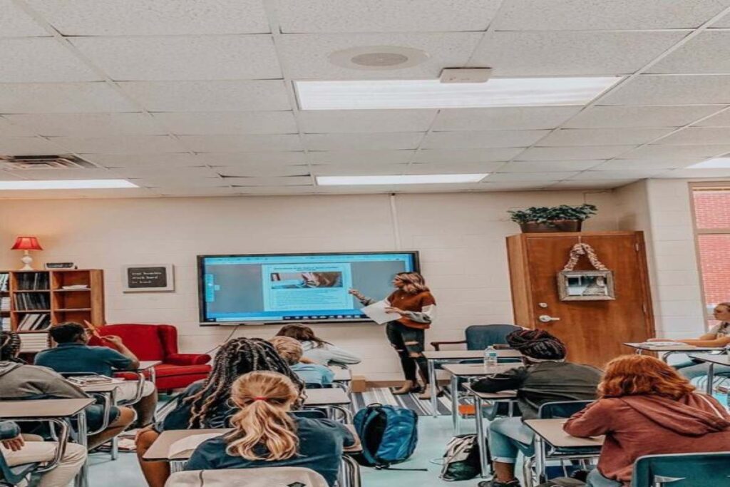 A Female Teacher Teaching Her Students