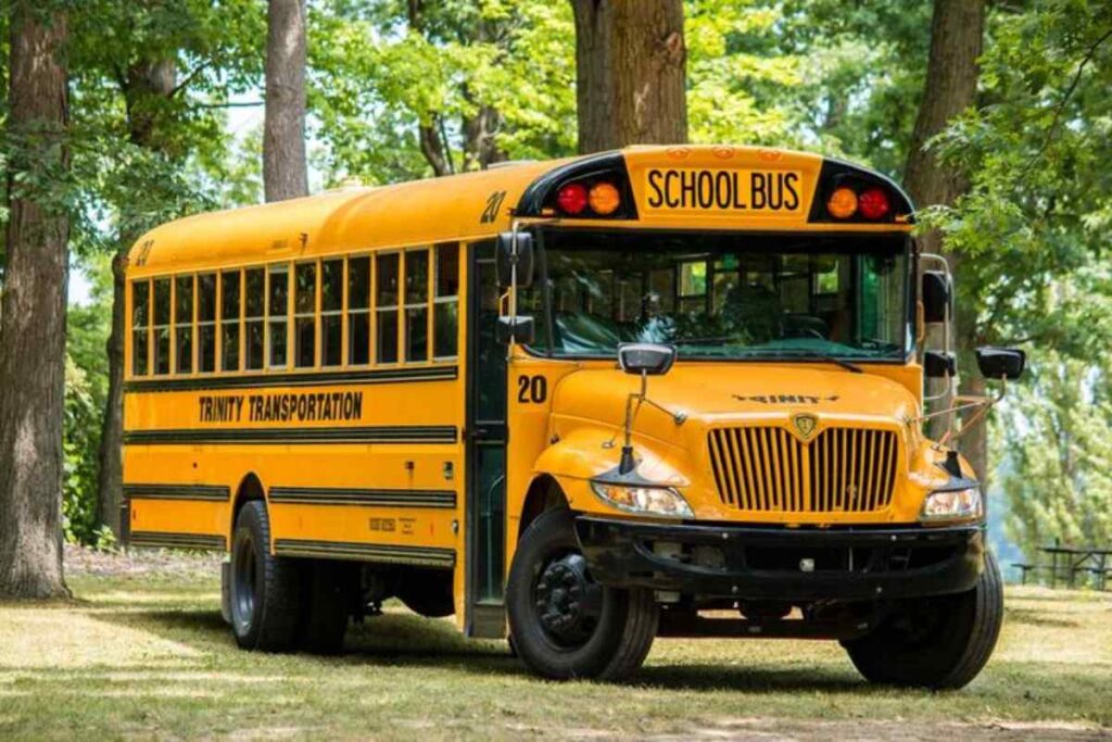 A picture of a Parked School Bus