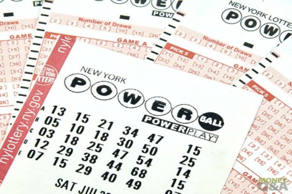 A picture of a Powerball Lottery Ticket