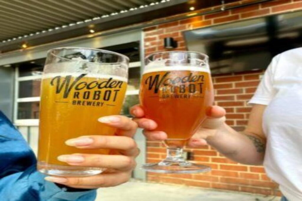 A Picture of Wooden Robot Brewery Drinks