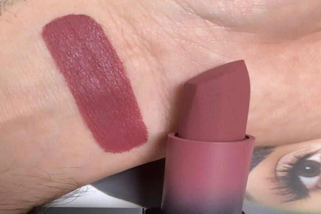 A picture of a lipstick arm swatch