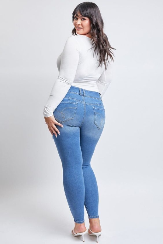 A Picture of a Lady Wearing a Butt Enhancement Jeans