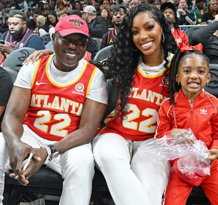 A picture of Simon Guobadia with Porsha Williams and her daughter