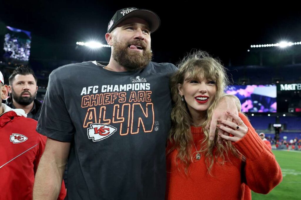 A Picture of Travis Kelce and Taylor Swift