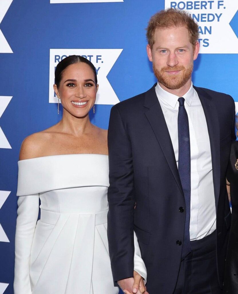 A picture of Prince Harry and Meghan