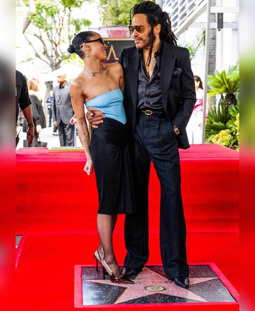 A picture of Lenny and Zoe Kravitz