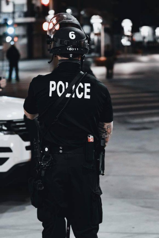 A picture of an officer