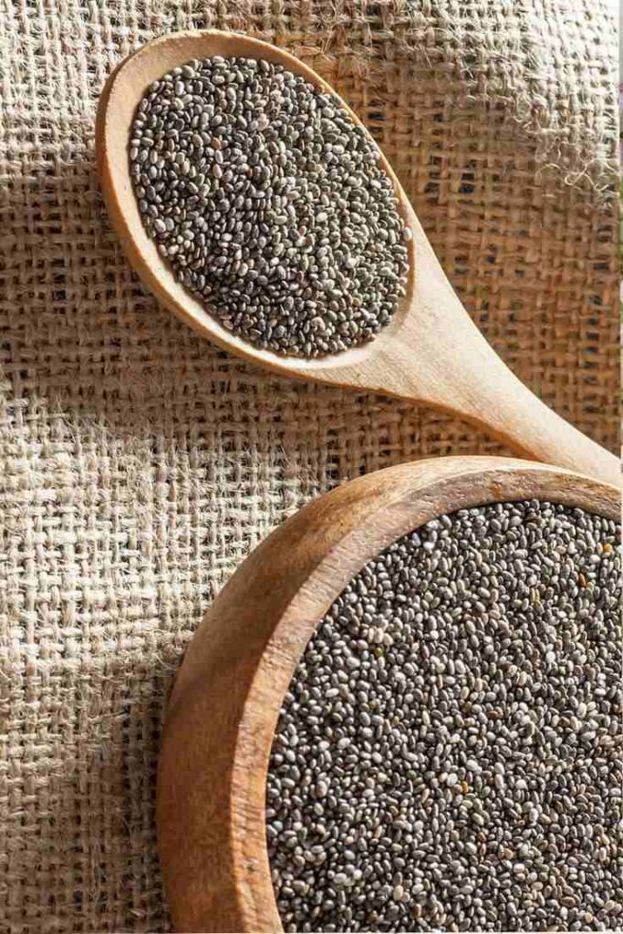 A picture of chia seeds