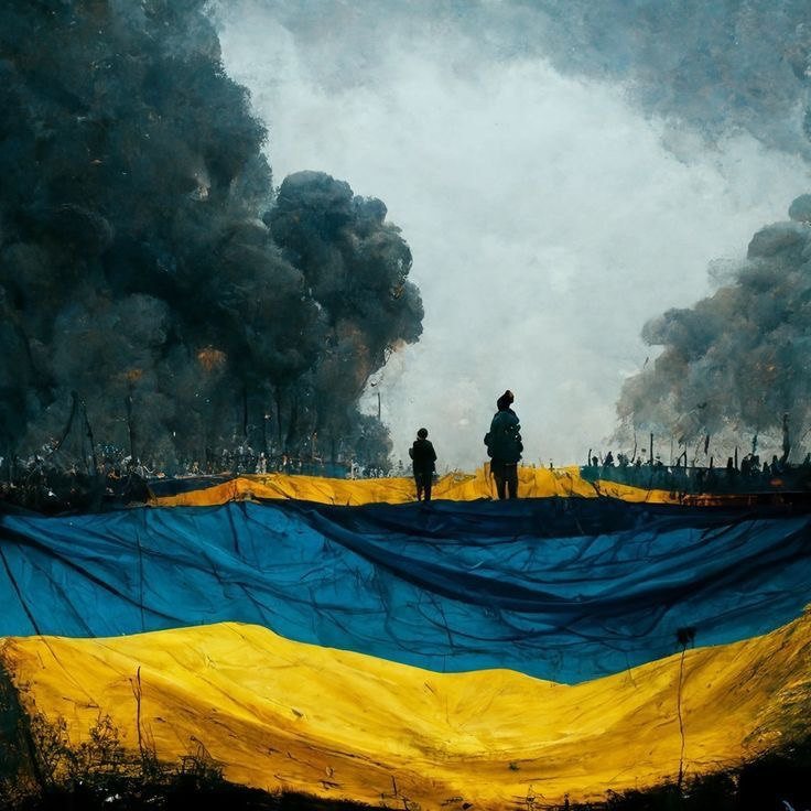 A picture of Ukrainian flag