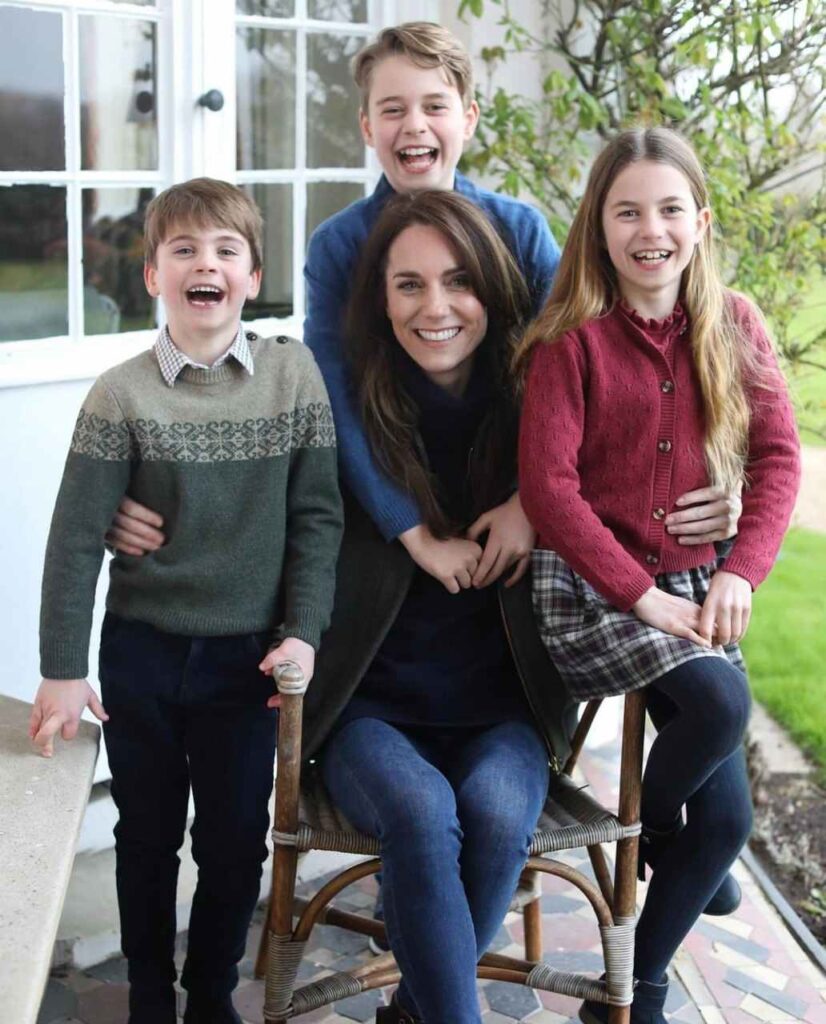 A picture of Princess Catherine and her children