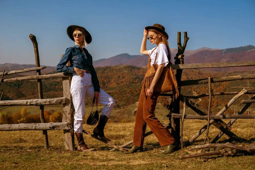 A Picture of Two Girls in Their Cowboy Chic Era