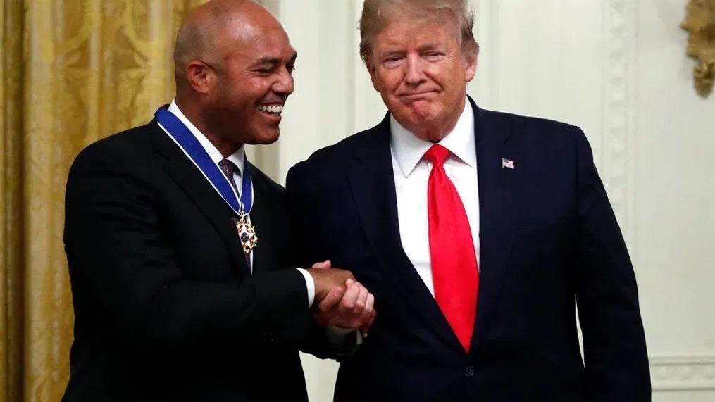 A Picture of Donald Trump and Mariano Rivera (1)