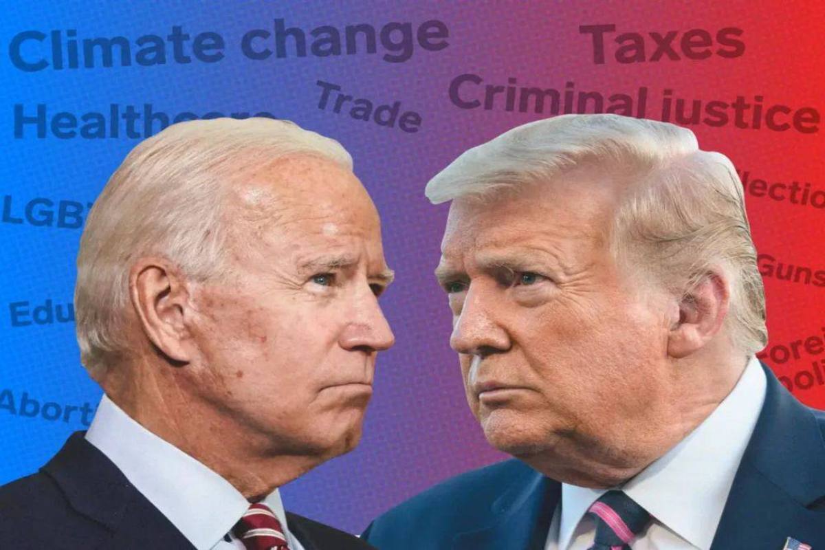 A picture of Joe Biden and Donald Trump