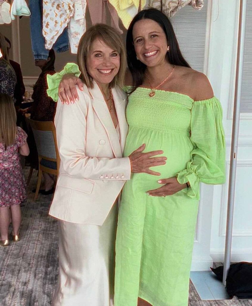 A picture of Katie Couric and her pregnant daughter