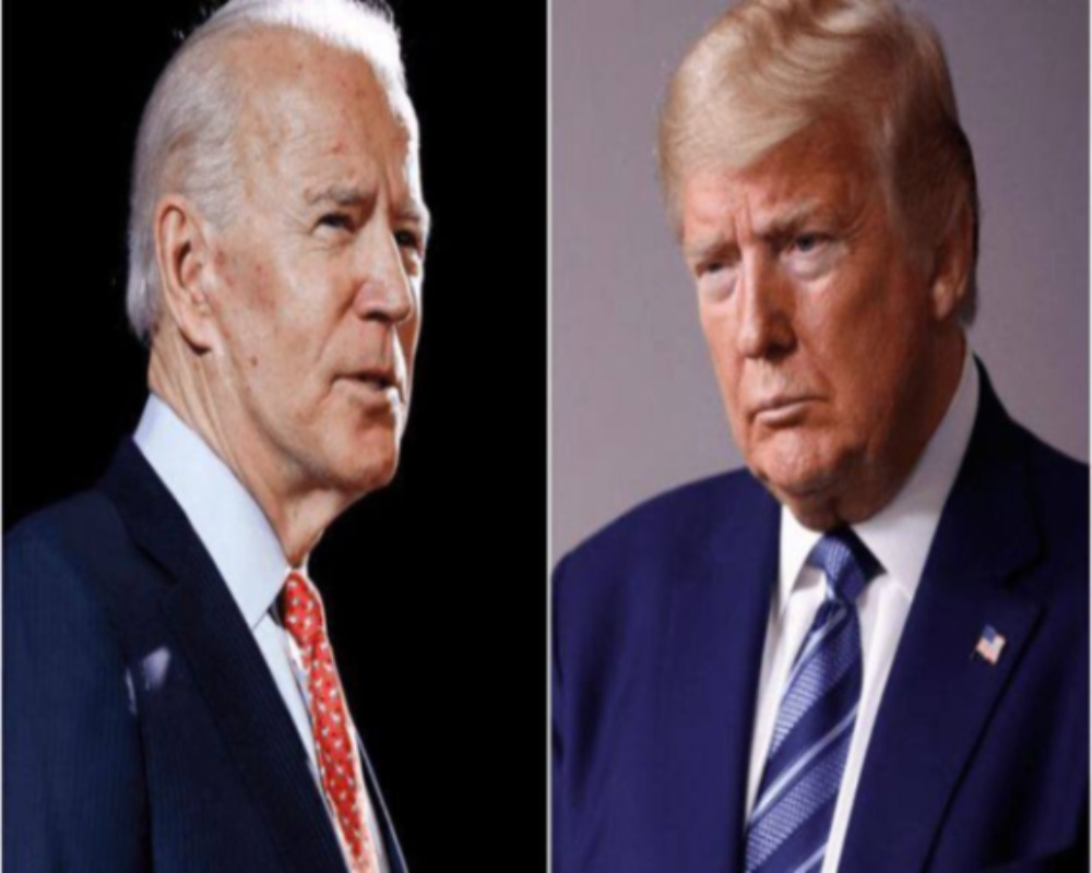 A picture of Trump and President Biden