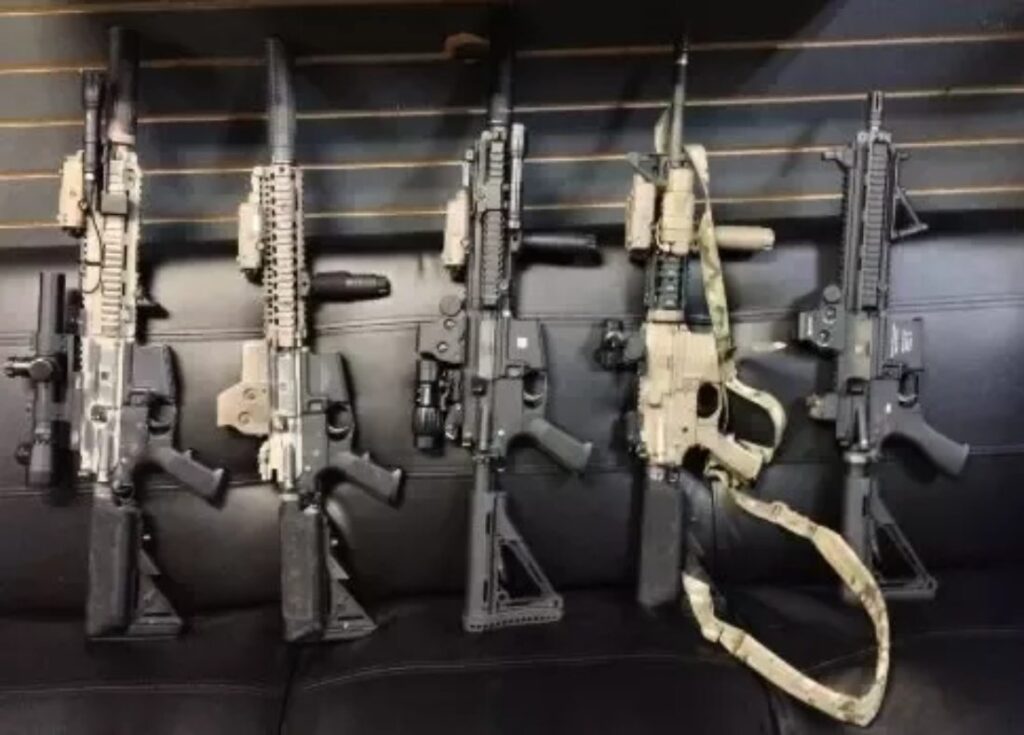 A Picture of Assault Rifles