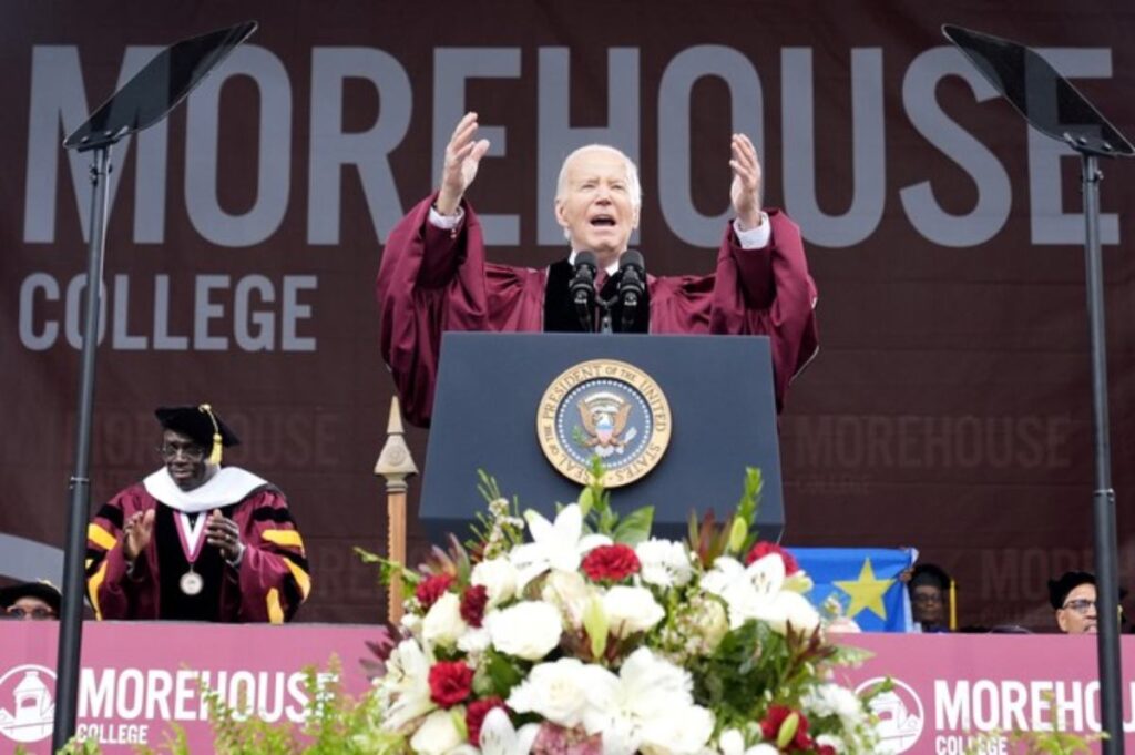 A Picture of President Biden at Morehouse College