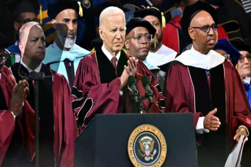 A Picture of President Biden at Morehouse College