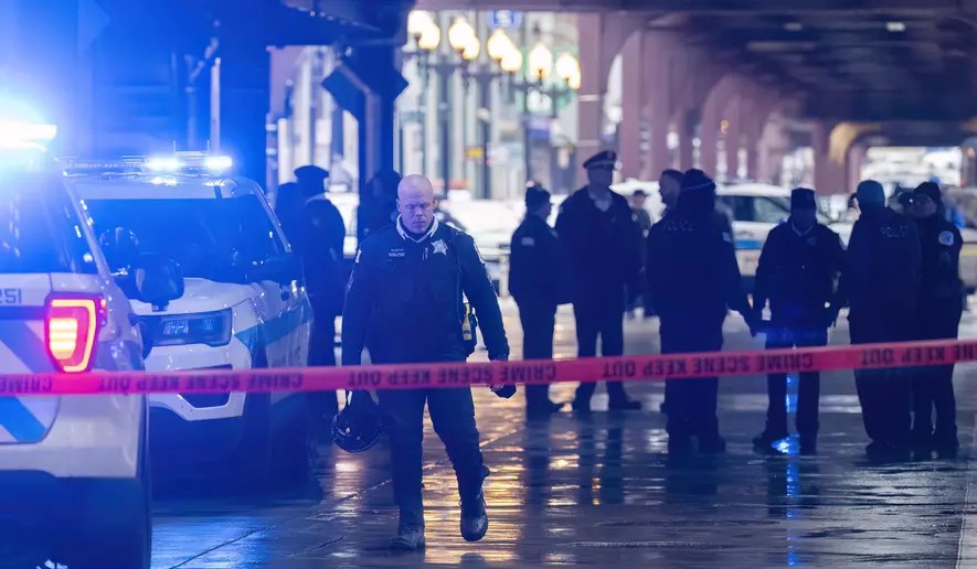 A Picture of Police at the Crime Scene in Chicago