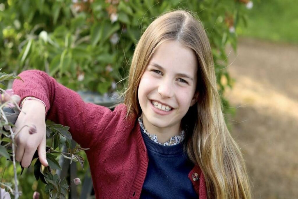 A Picture of Princess Charlotte Sitting in the Garden