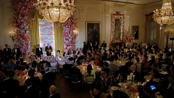 A Picture of the White House State Diner Guests