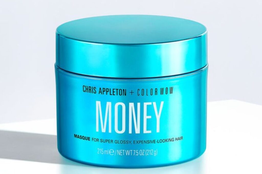 A picture of Chris Appleton + Color Wow Money Mask Deep Hydrating & Strengthening Hair Treatment.