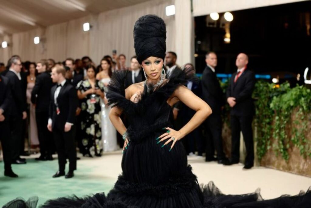 A picture of Cardi B's Met gala dress