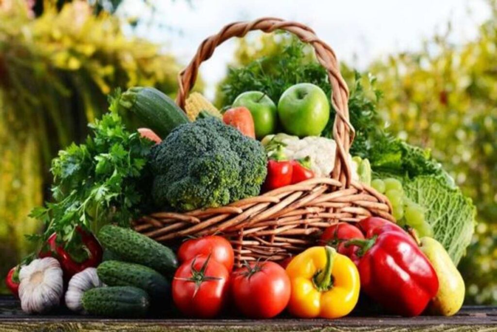 A picture of fruits and vegetables