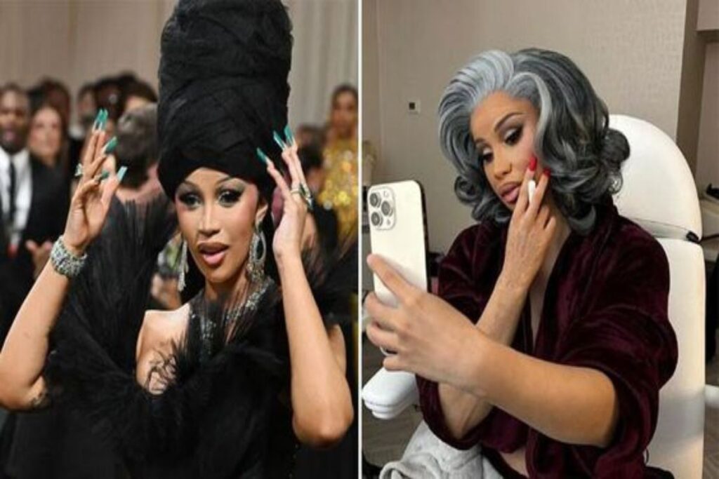 A picture of Cardi B's former look for Met gala