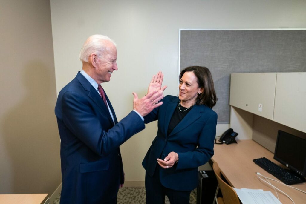 A Picture of Joe Biden and Kamala Harris