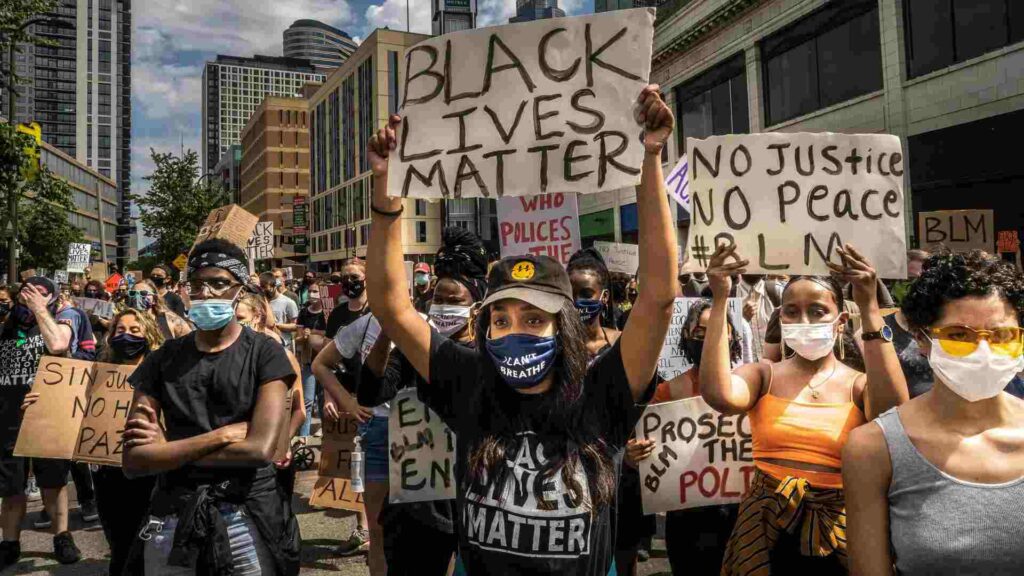 A Picture of Black Lives Matter Protesters