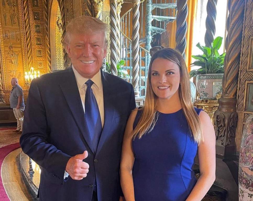 A Picture of a Woman and Donald Trump