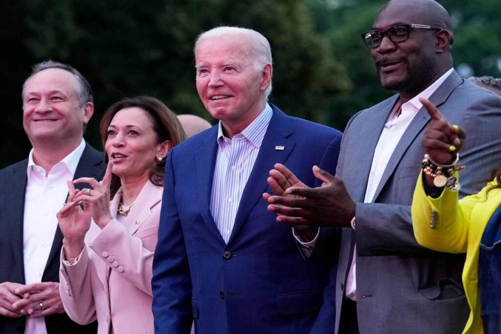 Joe Biden and Kamala Harris on Juneteenth concert