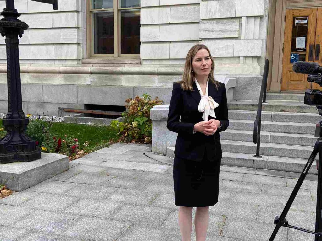 A Picture of a Lawyer in a  Court Room