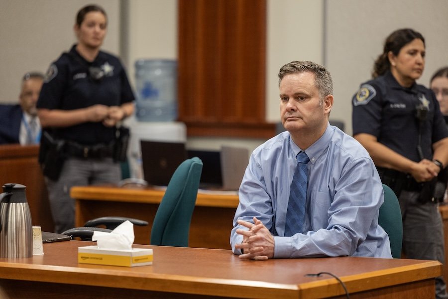 A Picture of Chad Daybell in the Courtroom