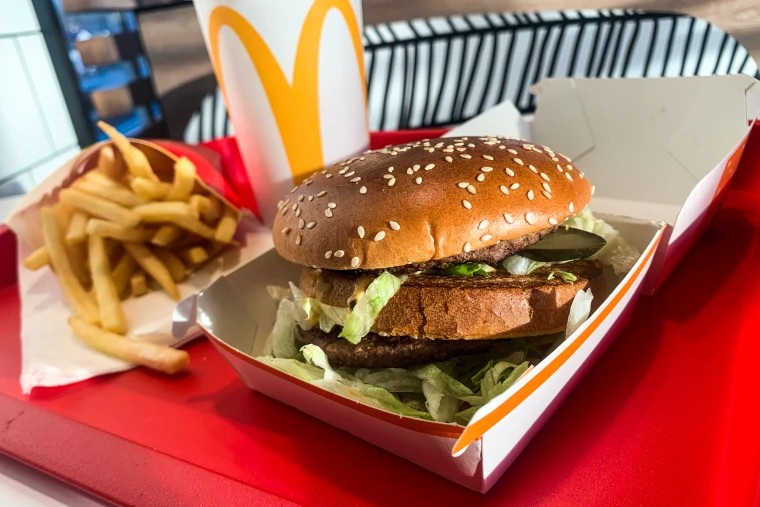 A Picture of McDonald's Burger and Fries