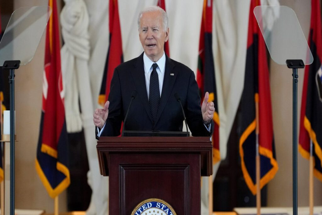 A Picture of President Joe Biden at the Holocaust Memorial Museum