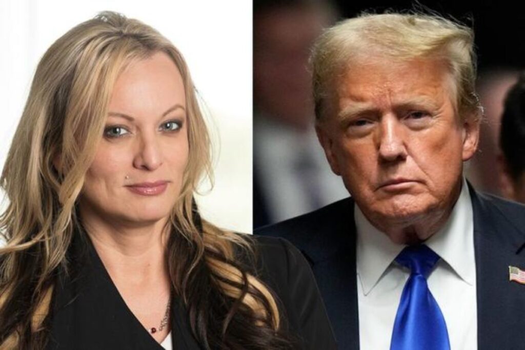 A Picture of Stormy Daniels and Donald Trump