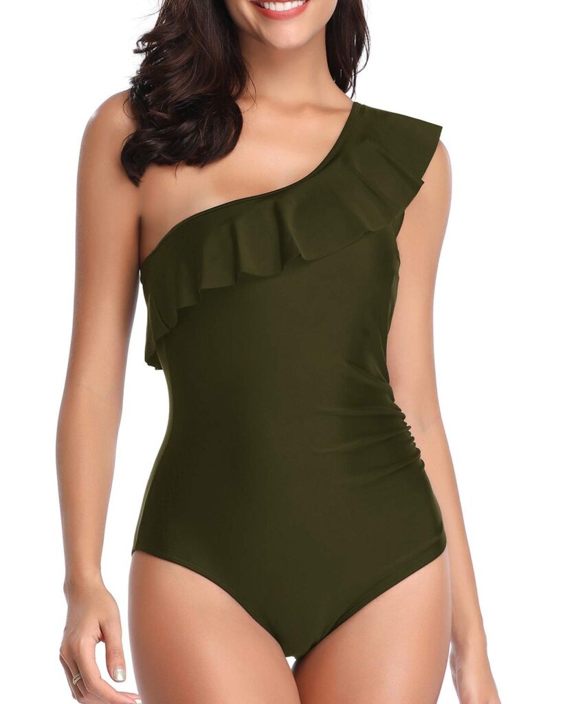 A Picture of Tempt Me One-Shoulder One-Piece Swimsuit