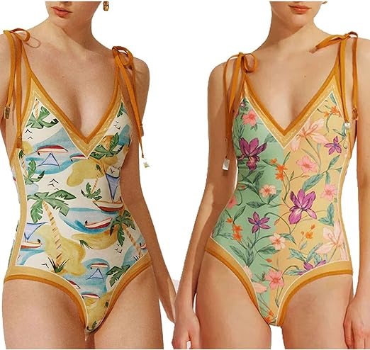 A Picture of Wrewing Floral Print Reversible Monokini