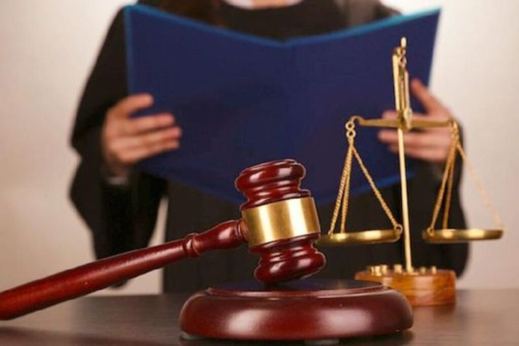 A picture showing a gavel and Scale