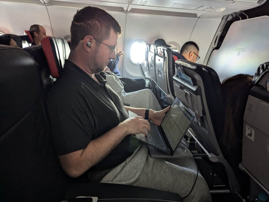 A Picture of a Man on a Plane