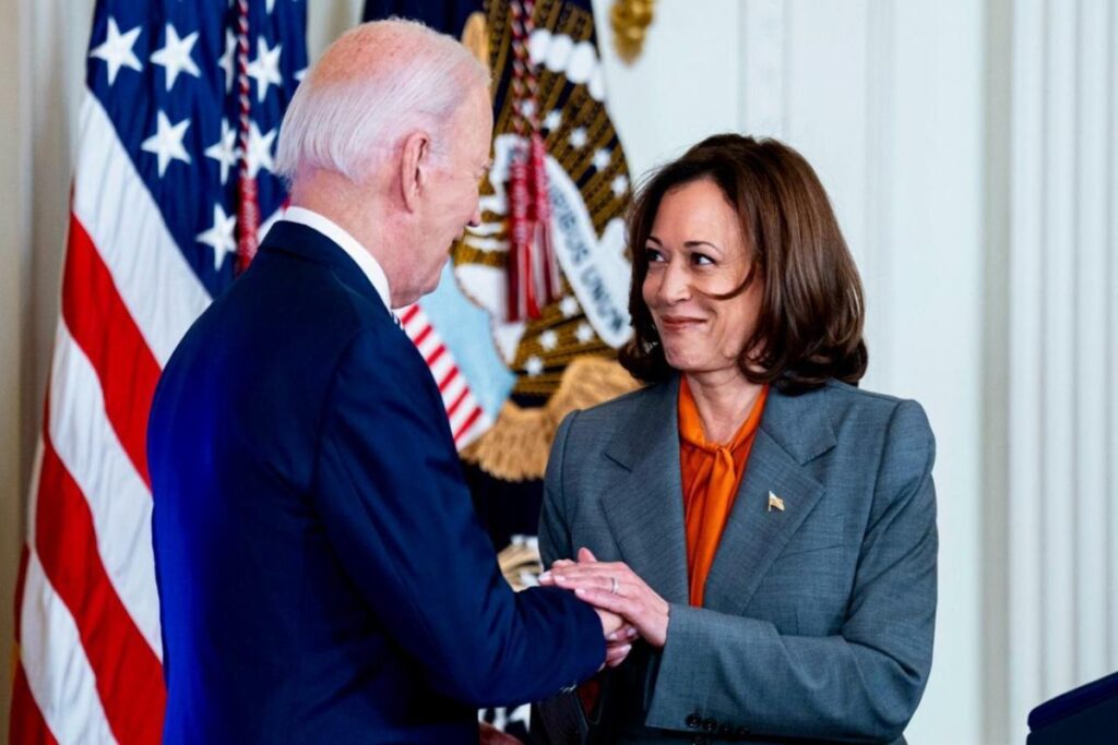 A Picture of Joe Biden and Kamala Harris