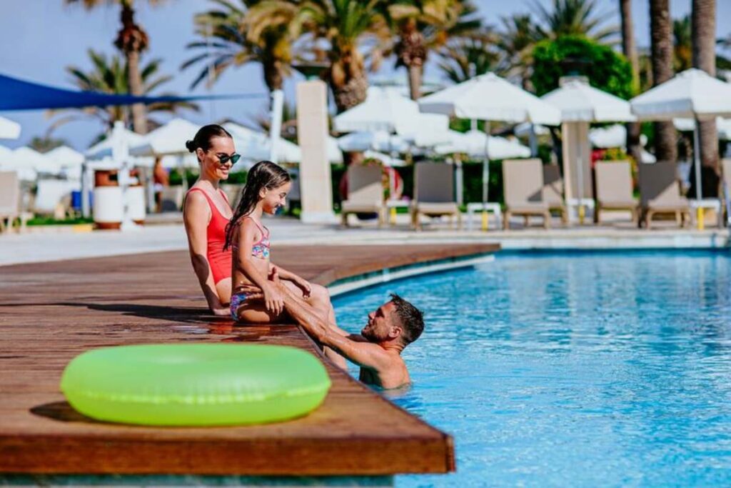 A Picture of a Family at a Dreamy Beach Resort